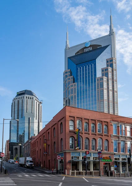 Detail des AT und T Gebäudes in Nashville Tennessee vom Broadway — Stockfoto