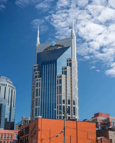 Detail des AT und T Gebäudes in Nashville Tennessee vom Broadway — Stockfoto