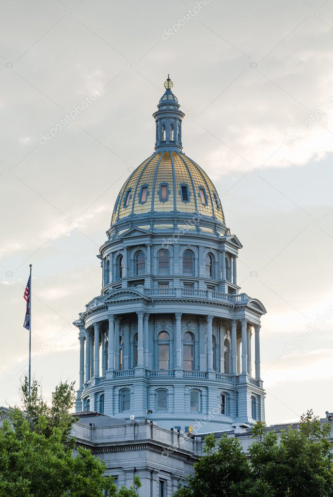 Gold covered dome of State Capitol Denver