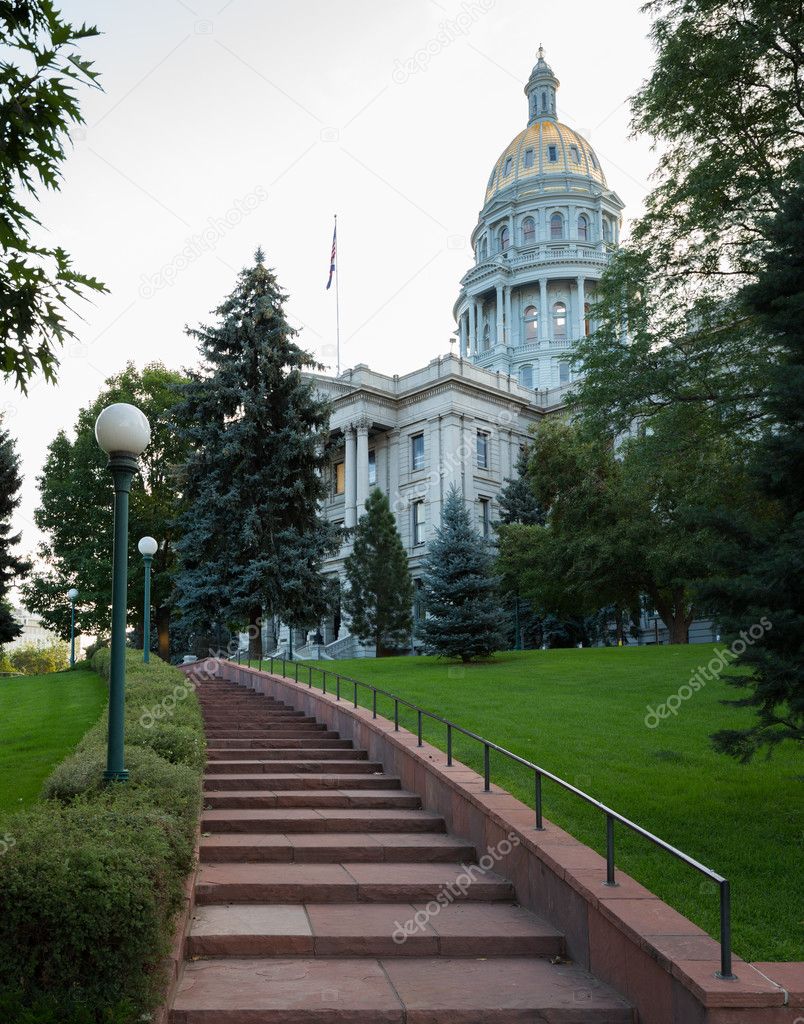Steps to entrance of State Capitol Denver
