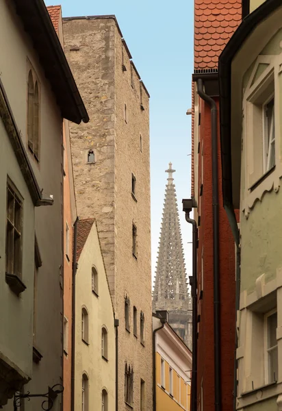 Medeltida stan i Regensburg Tyskland — Stockfoto