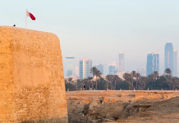 Stary Fort Bahrajn w Seef w późnych godzinach popołudniowych — Zdjęcie stockowe