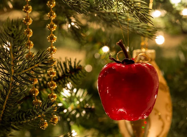 Christmas decoration on tree — Stock Photo, Image