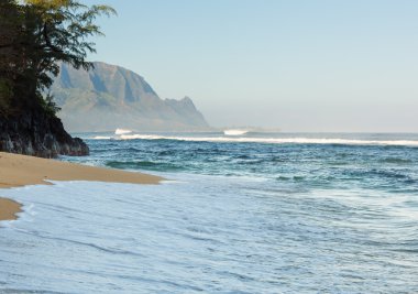 Headland of Hanalei on island of Kauai clipart