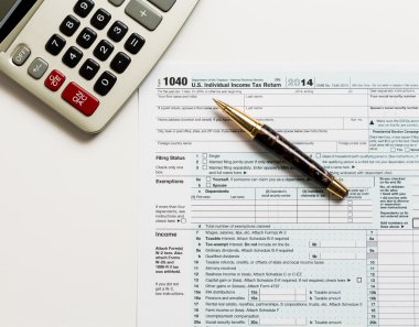 Kalem ve 2014 form 1040 hesap makinesi
