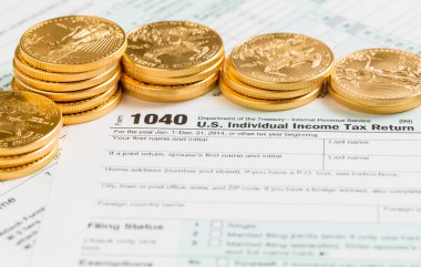 Katı altın sikkeleri üzerinde 2014 form 1040