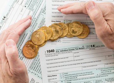 Katı altın sikkeleri üzerinde 2014 form 1040