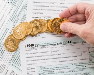 Katı altın sikkeleri üzerinde 2014 form 1040