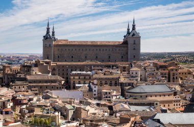 İspanya 'da Toledo Şehri Panoramik Görünümü