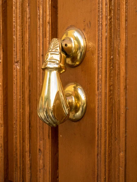 Detail of hand shaped door knocker — Stock Photo, Image