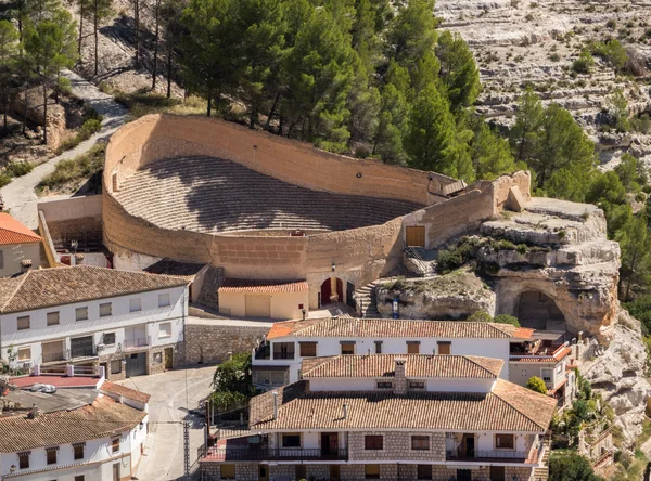 Översikt över Alcala del Júcar i Castilla-La Mancha, Spanien — Stockfoto