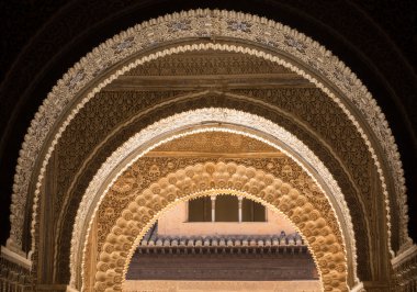 Kemerler Alhambra palace Granada şehrinde dizi