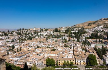 İspanya Granada şehrinin panoramik görünüm