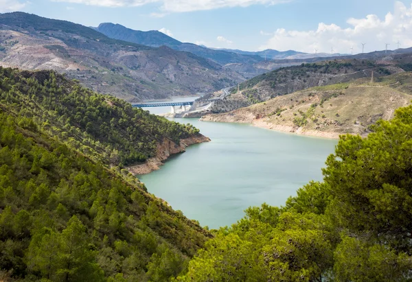 A-44 autoroute through Sierra Nevada mountains — Stock Photo, Image