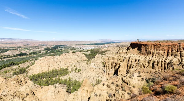 Vista sobre el escarpado valle erosionado cerca de Guadix España —  Fotos de Stock