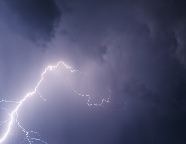 Lightning with dramatic clouds 