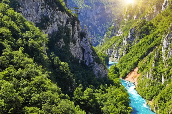 在黑山复配河 — 图库照片