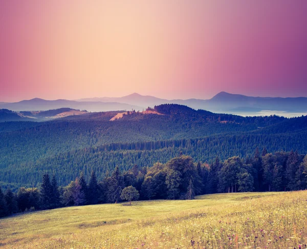Retro mountain landscape — Stock Photo, Image
