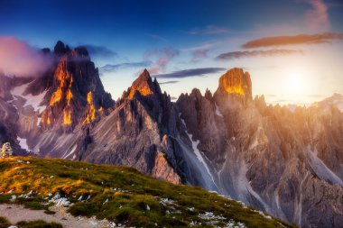 View of the top Cadini di Misurina range