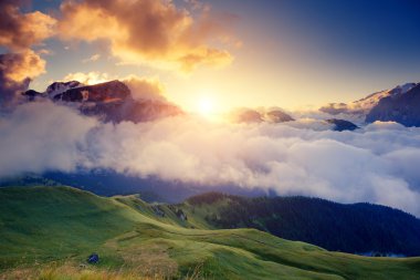 Sisli Val di Fassa vadinin görünümü