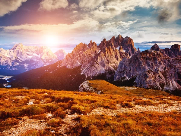 View of the top Cadini di Misurina range — Foto Stock