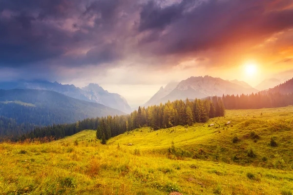 Vista del picco nebbioso Cresta di Enghe — Foto Stock