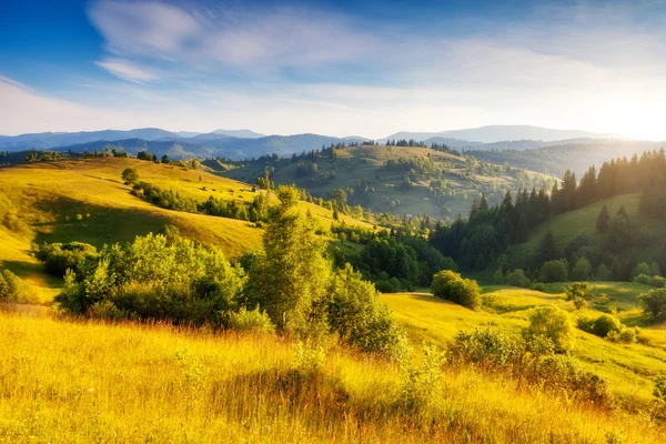 Fantastische groene heuvels — Stockfoto