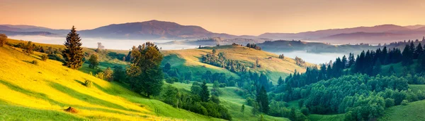 Paesaggio della montagna di mattina fantastica. — Foto Stock