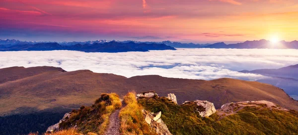 Sisli Val Gardena Vadisi'nin muhteşem manzarası — Stok fotoğraf