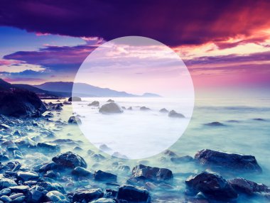 magical sea at night