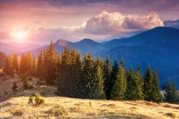 Paesaggio magico delle montagne — Foto Stock