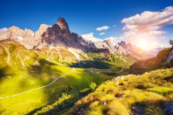 Majestic view of the Cimon della Pala — Stock Photo, Image