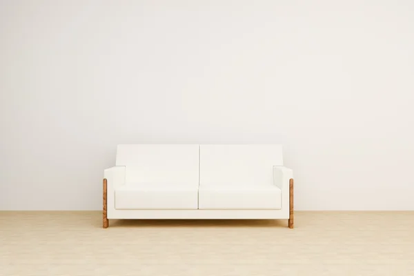 Светлый диван в номере — стоковое фото