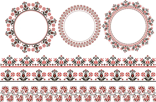 Round ornamental decorative frame — 스톡 벡터