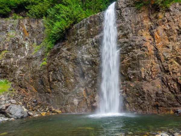 Franklin Falls Ett Vattenfall Södra Gaffeln Floden Snoqualmie Den Första — Stockfoto