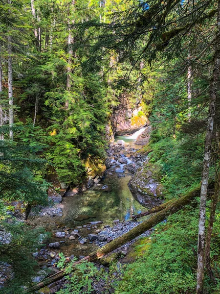 Franklin Falls Ett Vattenfall Södra Gaffeln Floden Snoqualmie Den Första — Stockfoto