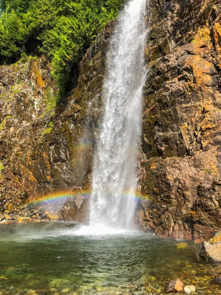 Franklin Falls Vodopád Jižní Vidlici Řeky Snoqualmie První Tří Velkých — Stock fotografie
