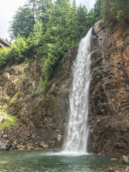 Franklin Falls Είναι Ένας Καταρράκτης Στο Νότιο Πιρούνι Του Ποταμού — Φωτογραφία Αρχείου