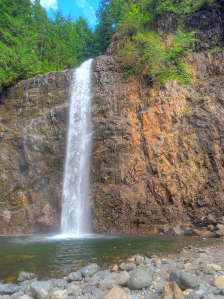 Franklin Falls Ett Vattenfall Södra Gaffeln Floden Snoqualmie Den Första — Stockfoto