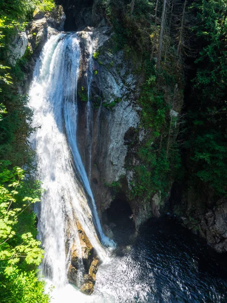 Mittelschwere Wege Führen Den Beliebten Twin Falls Den Kleineren Weeks — Stockfoto