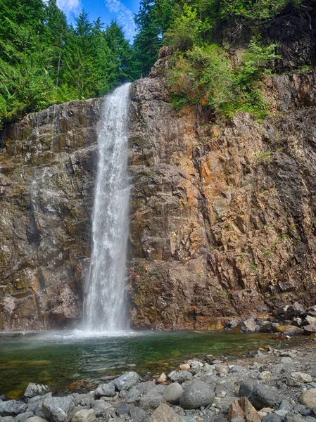 Franklin Falls Είναι Ένας Καταρράκτης Στο Νότιο Πιρούνι Του Ποταμού — Φωτογραφία Αρχείου