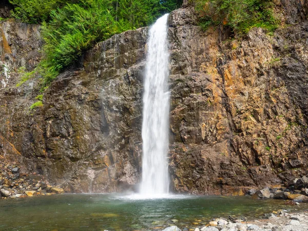 Franklin Falls Ett Vattenfall Södra Gaffeln Floden Snoqualmie Den Första — Stockfoto