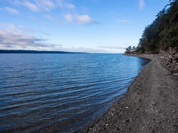 Cama Beach State Park Publiczny Obszar Rekreacyjny Widokiem Saratoga Passage — Zdjęcie stockowe