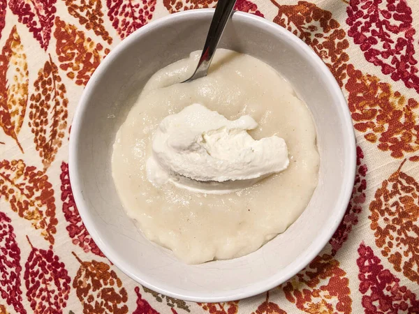 Mamaliga Porridge Made Out Yellow Maize Flour Traditional Romania Preparing — Stock Photo, Image