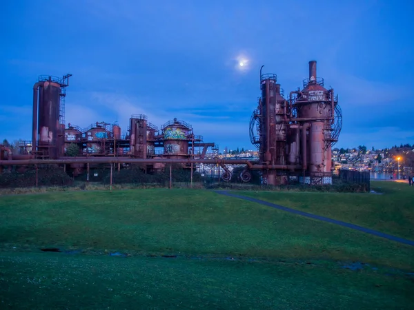 Gas Works Park Park Seattle Waszyngton Stany Zjednoczone Ameryki Jest — Zdjęcie stockowe