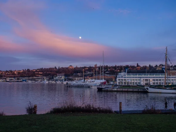 Lake Union Lago Água Doce Localizado Inteiramente Dentro Dos Limites — Fotografia de Stock