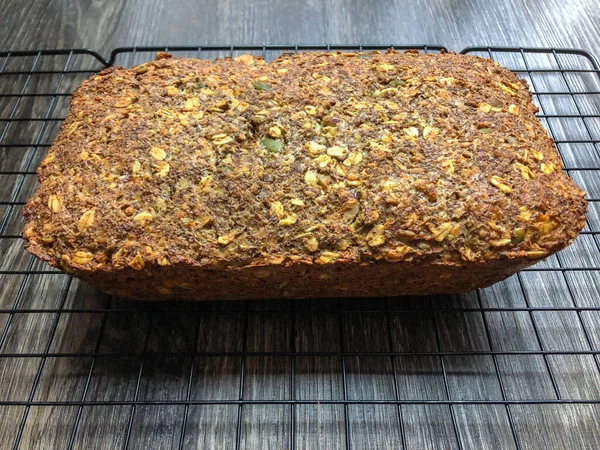 Making the bread for people who are gluten intolerant, make sure to use oats that are certified gluten-free. The psyllium seed husks provides a binder for the bread, in place of the gluten found in traditional flour.