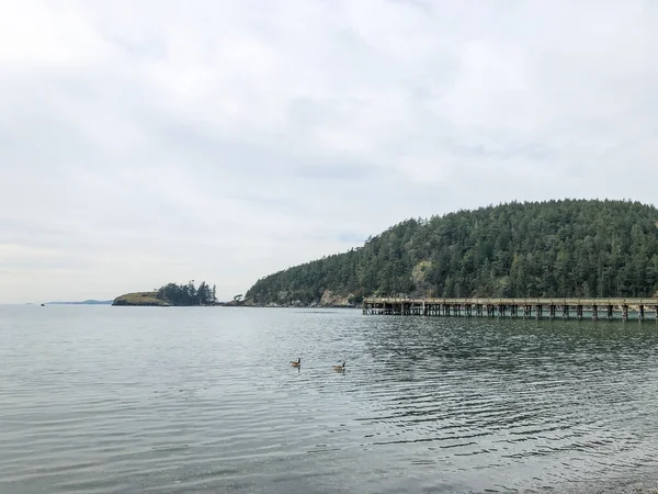 Bowman Bay Uma Das Áreas Mais Populares Deception Pass State — Fotografia de Stock