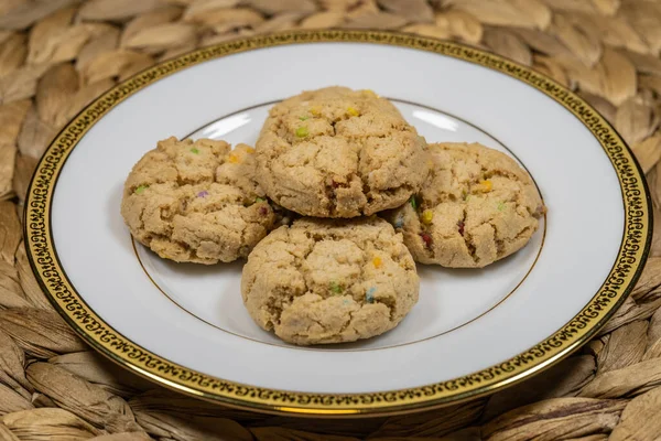 Glutenfreie Backwaren Sind Knusprig Und Knusprig Mit Ingwerstücken Goldbraun Gebacken — Stockfoto