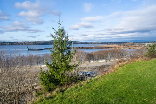 Port Gardner Přítok Zvuku Kterém Nachází Město Everett Washingtonu Snohomish — Stock fotografie